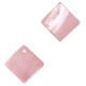 Schelp hanger vierkant 12-14mm Vintage pink